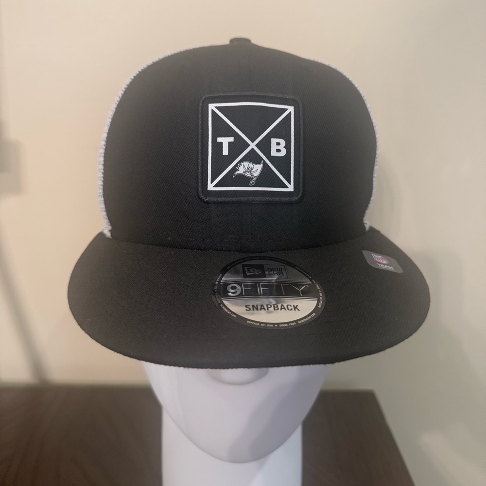 Tampa Bay Rays New Era Vert Squared Trucker 9FIFTY Snapback Hat - Black